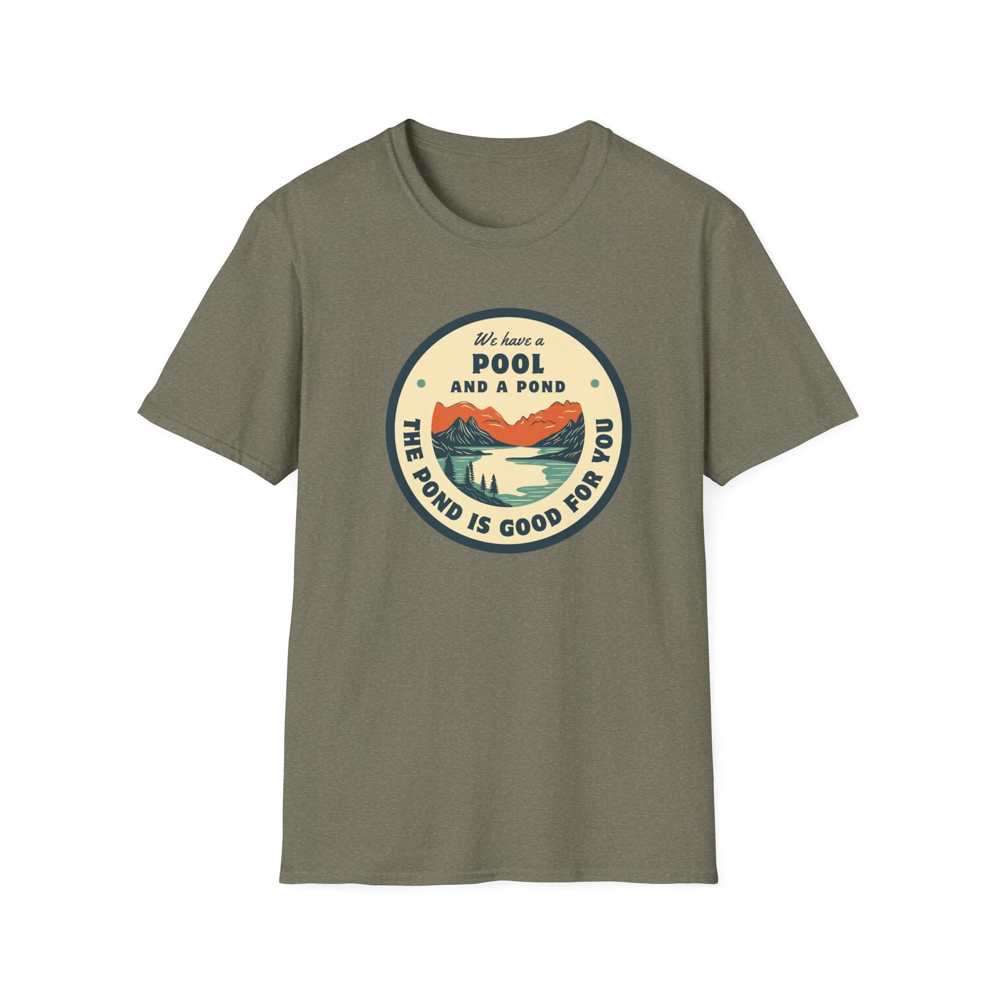 Retro Pool & Pond Adventure Unisex Softstyle T-Shirt