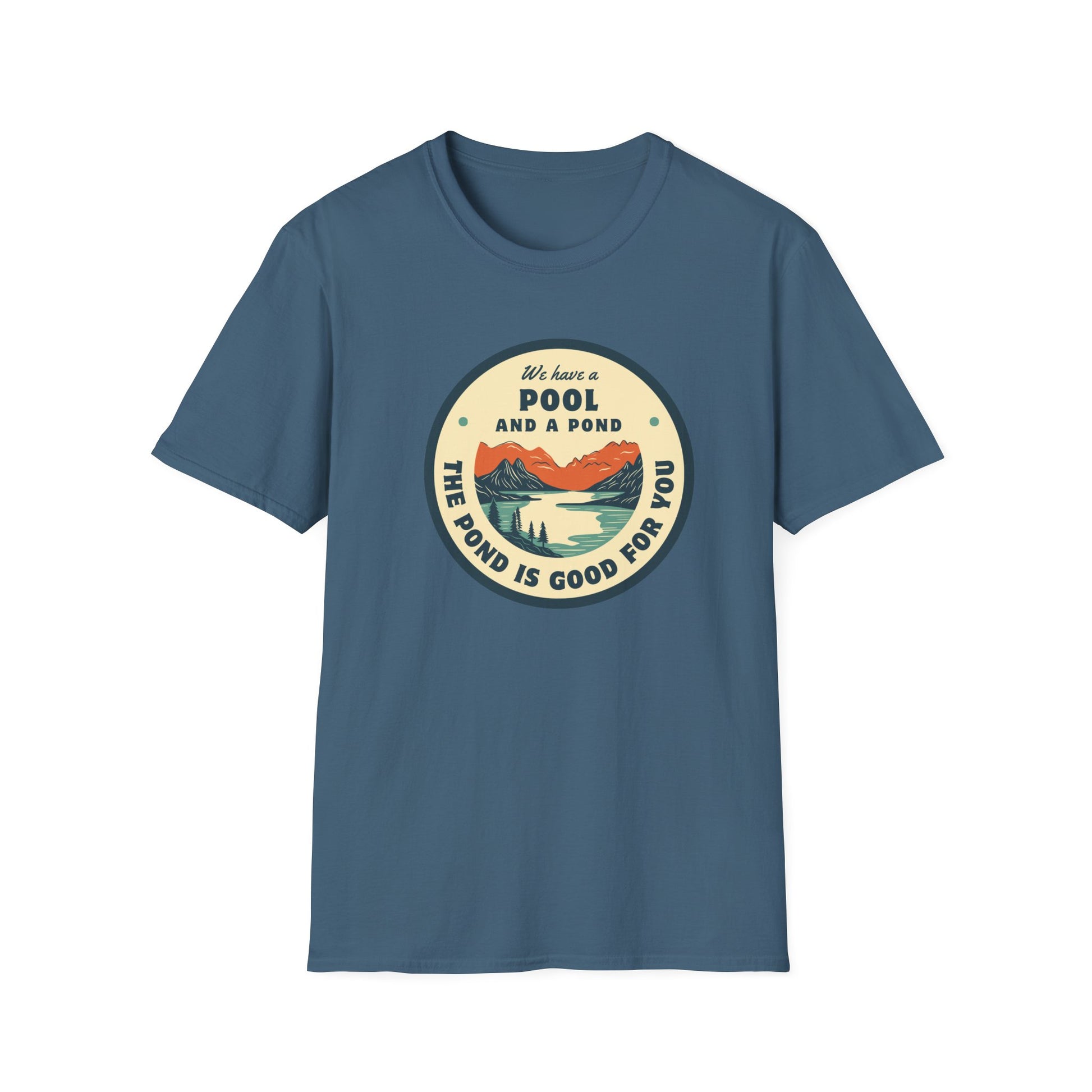 Retro Pool & Pond Adventure Unisex Softstyle T-Shirt