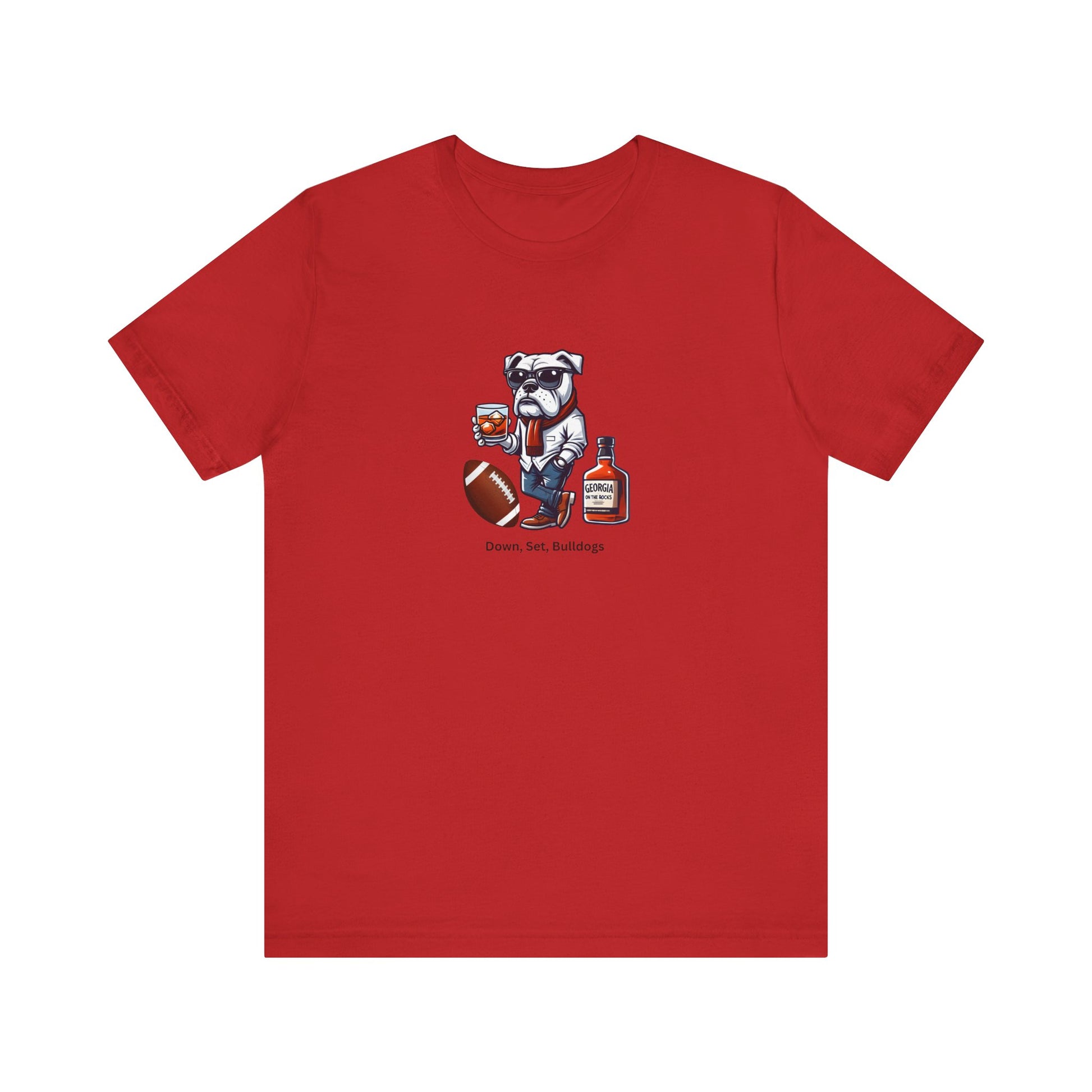 Funny Bulldog Football Tee - "Down, Set, Bulldogs" Unisex Jersey Shirt