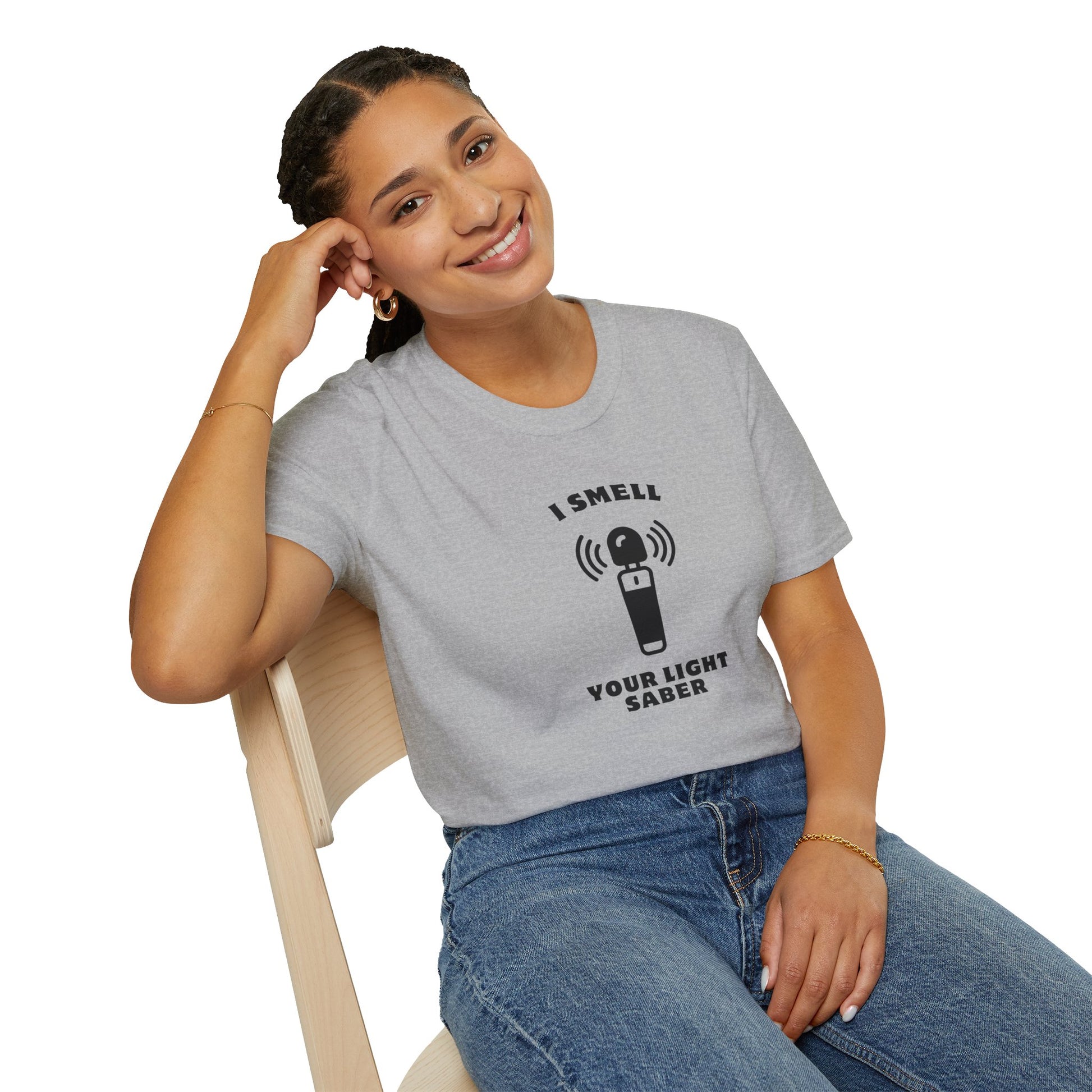 I Smell Your Light Saber Unisex T-Shirt | Fun Graphic Tee, Sci-Fi Humor Shirt, Gift for Star Wars Fans, Casual Wear, Joke Shirt