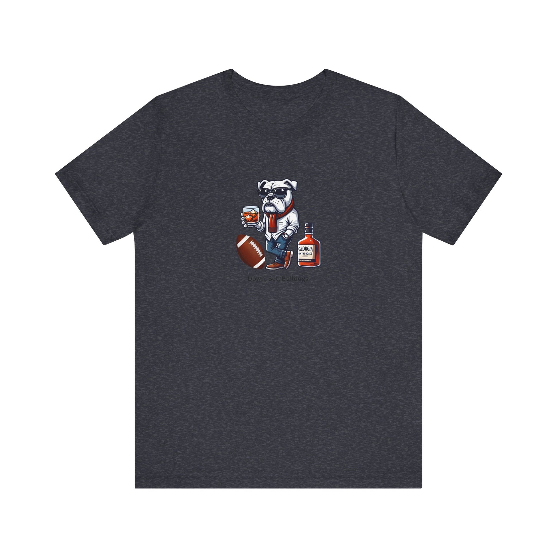 Funny Bulldog Football Tee - "Down, Set, Bulldogs" Unisex Jersey Shirt