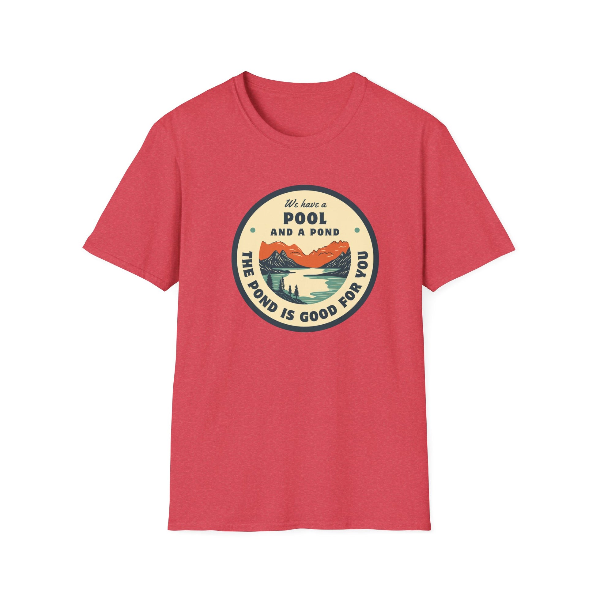 Retro Pool & Pond Adventure Unisex Softstyle T-Shirt