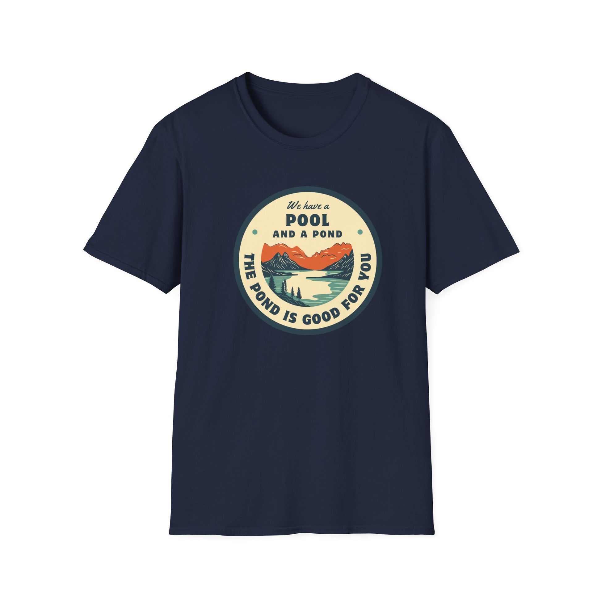 Retro Pool & Pond Adventure Unisex Softstyle T-Shirt