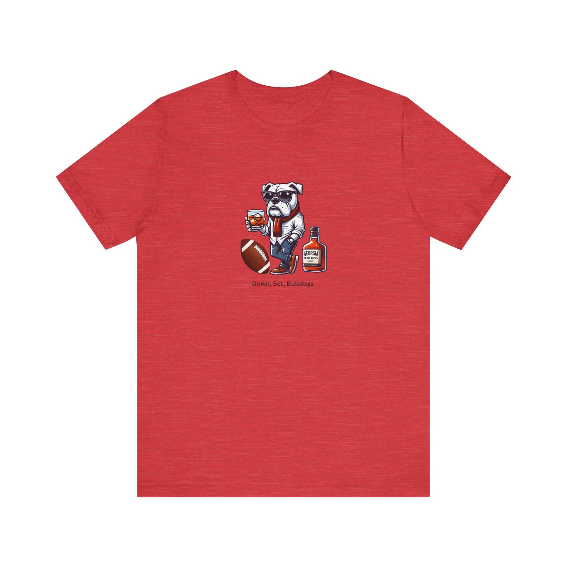 Funny Bulldog Football Tee - "Down, Set, Bulldogs" Unisex Jersey Shirt