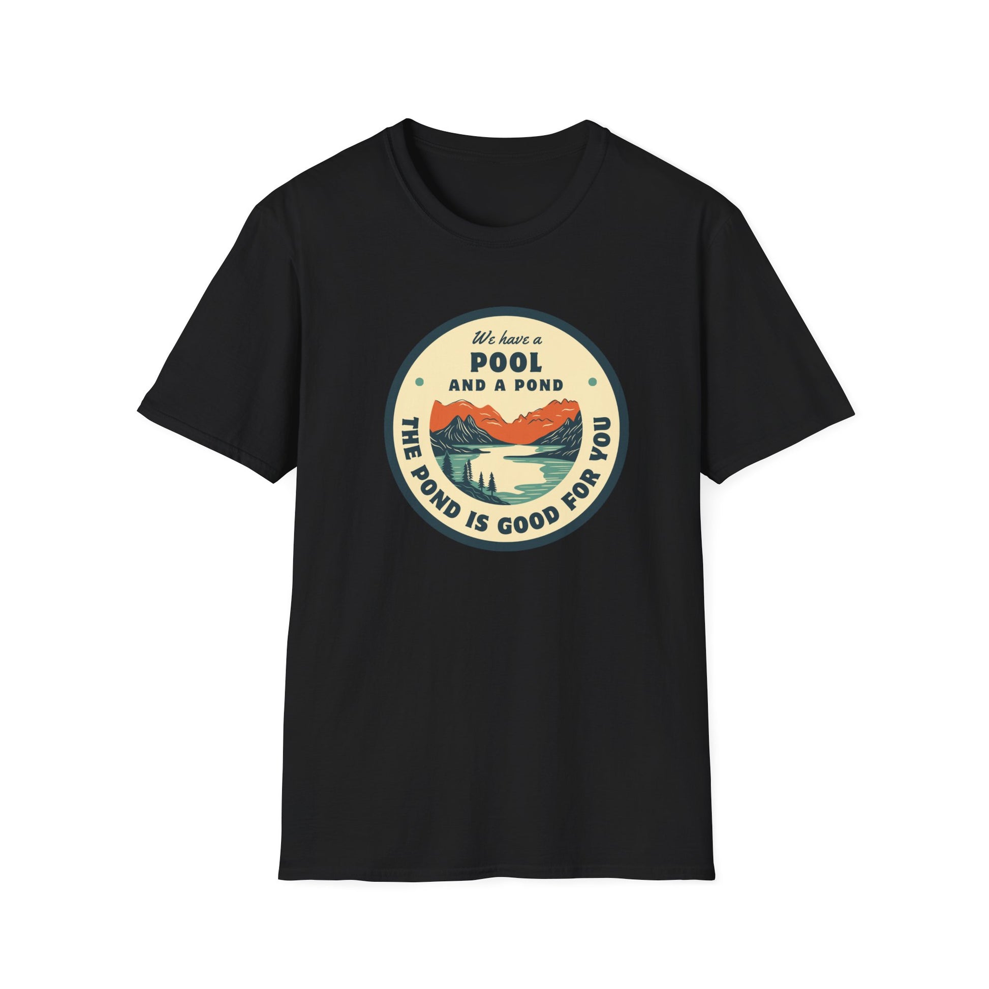 Retro Pool & Pond Adventure Unisex Softstyle T-Shirt