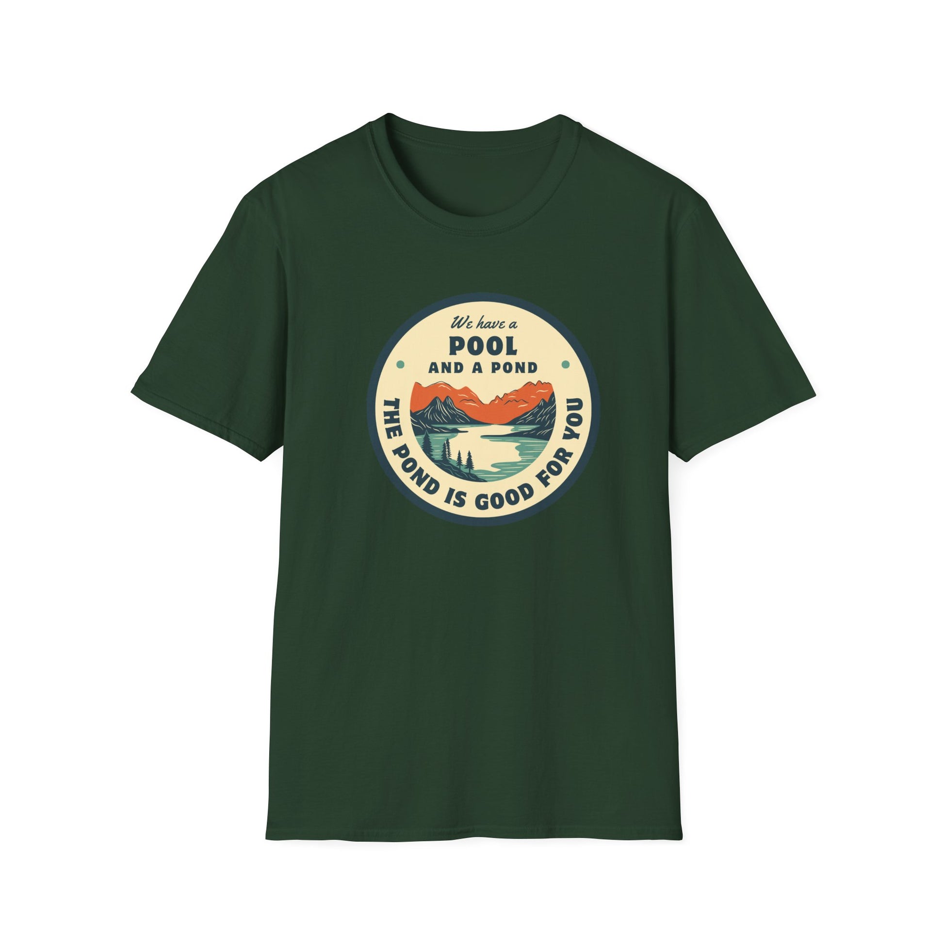 Retro Pool & Pond Adventure Unisex Softstyle T-Shirt