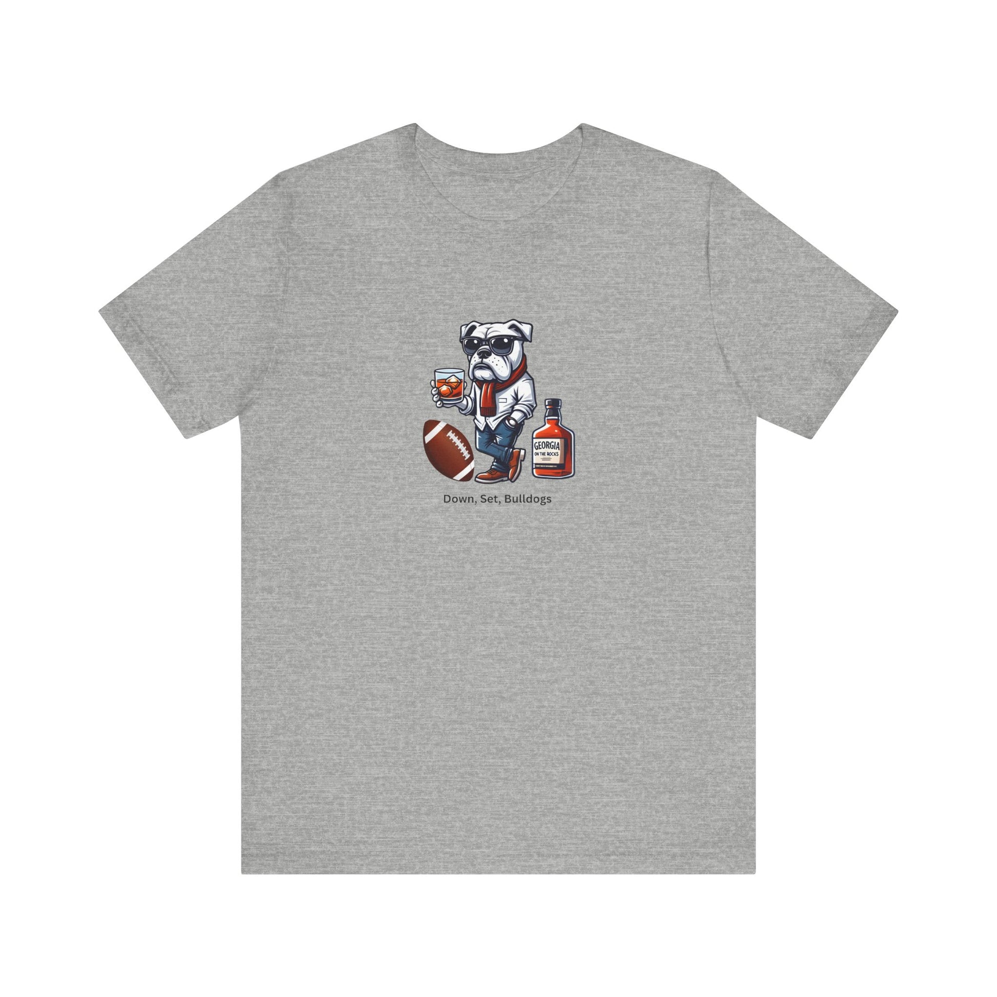 Funny Bulldog Football Tee - "Down, Set, Bulldogs" Unisex Jersey Shirt