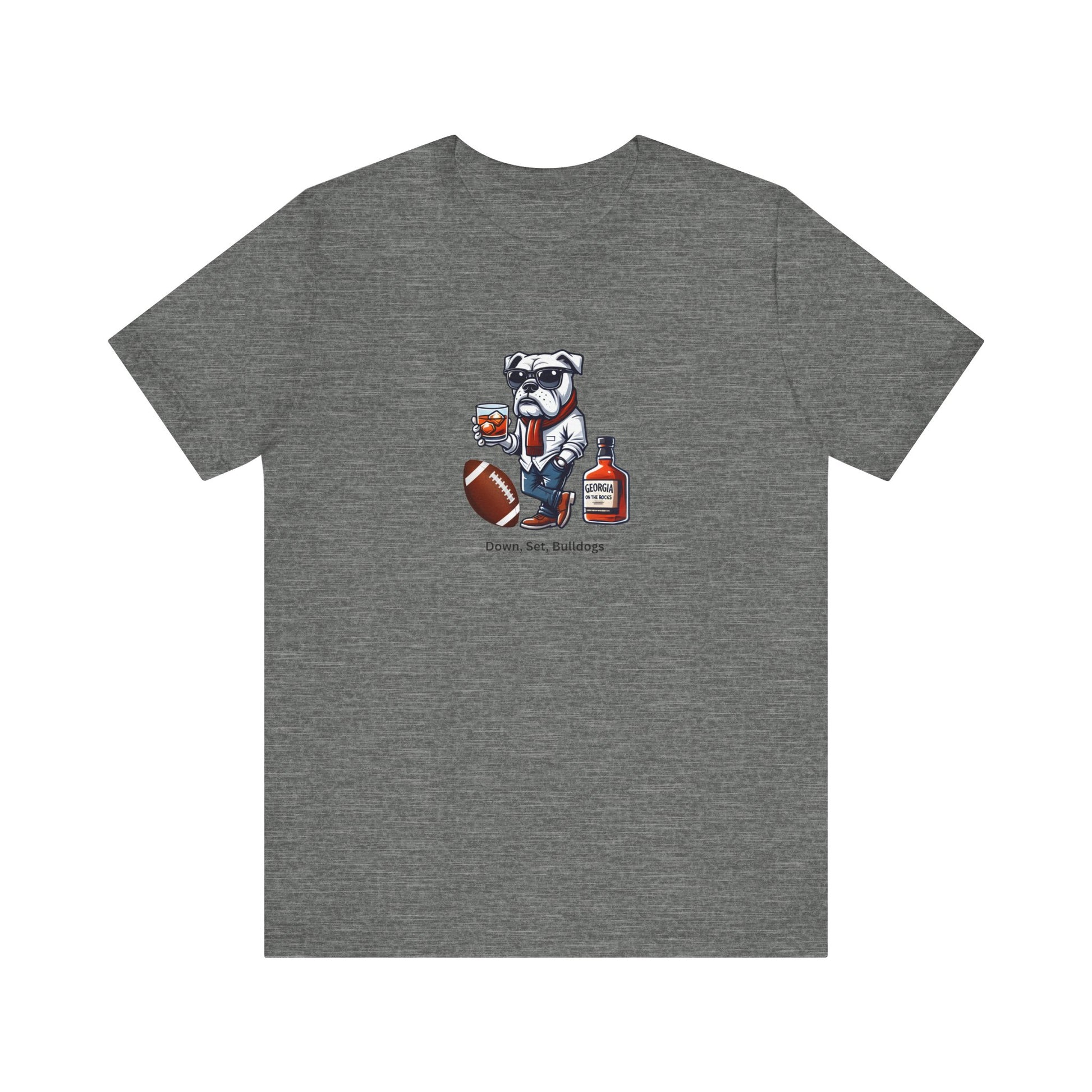 Funny Bulldog Football Tee - "Down, Set, Bulldogs" Unisex Jersey Shirt