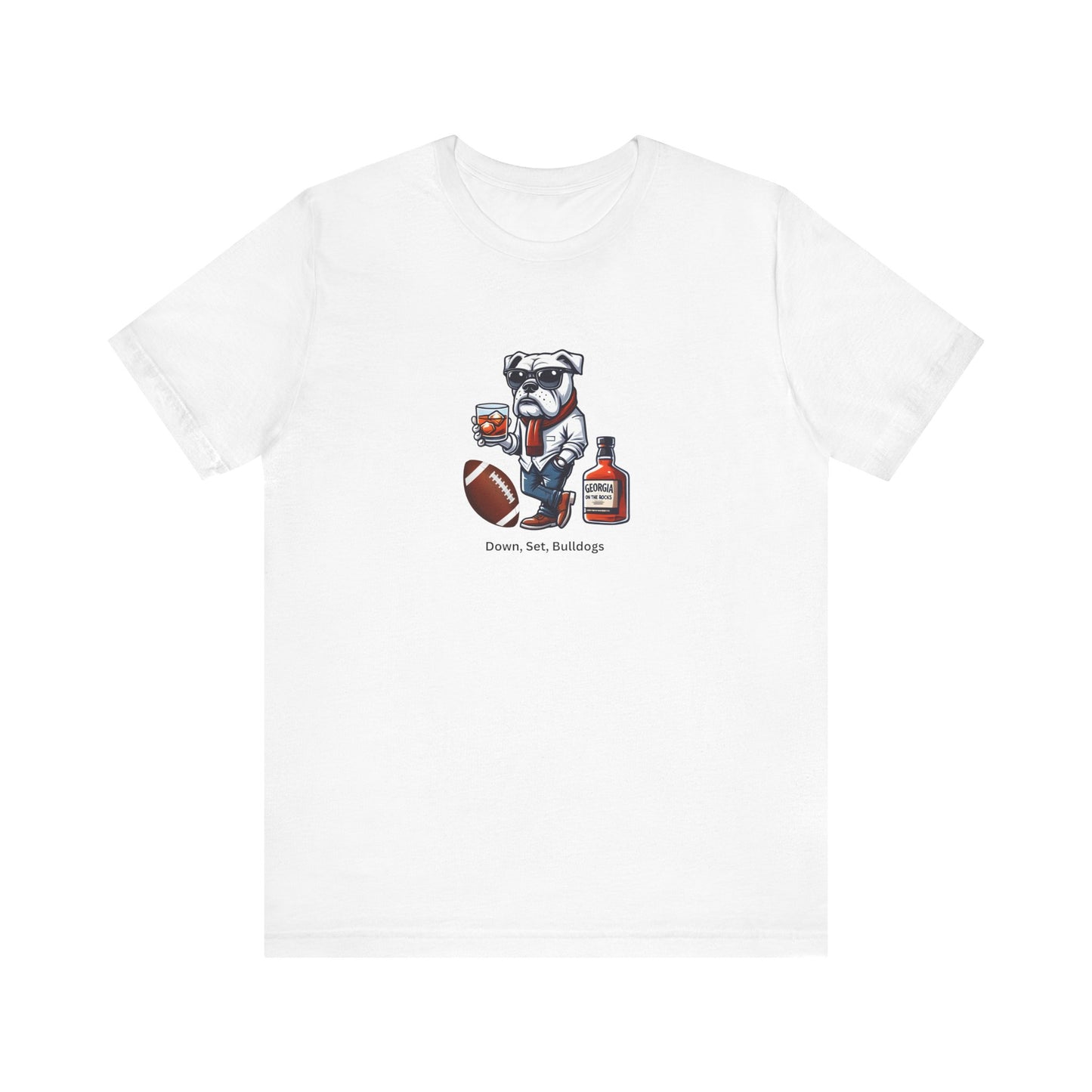 Funny Bulldog Football Tee - "Down, Set, Bulldogs" Unisex Jersey Shirt