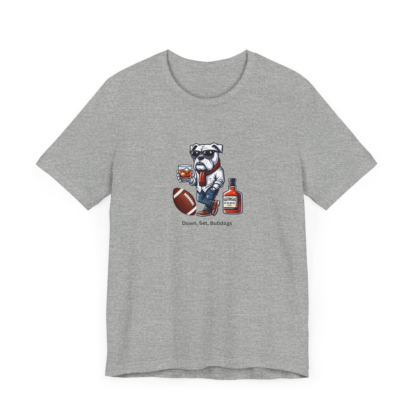 Funny Bulldog Football Tee - "Down, Set, Bulldogs" Unisex Jersey Shirt