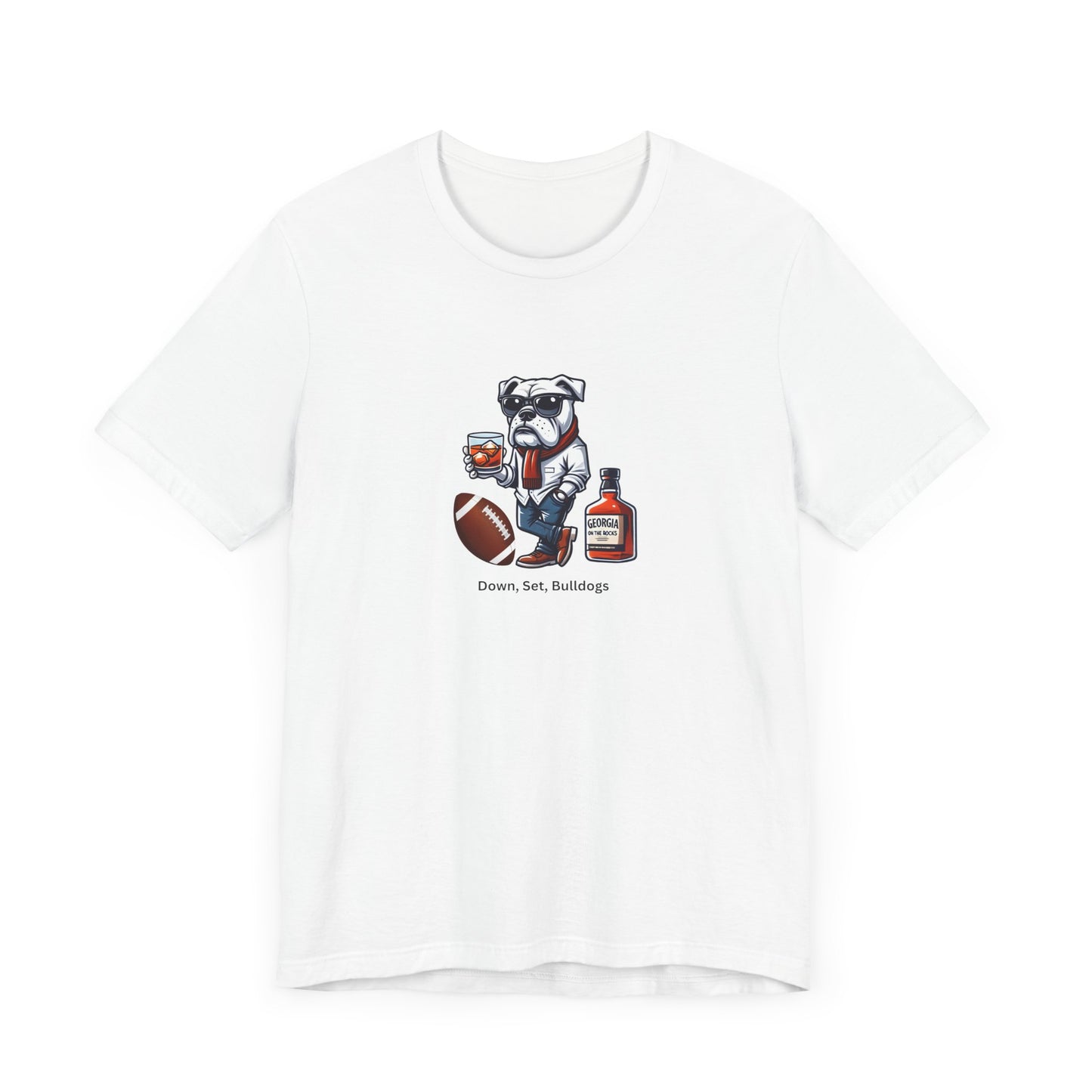 Funny Bulldog Football Tee - "Down, Set, Bulldogs" Unisex Jersey Shirt